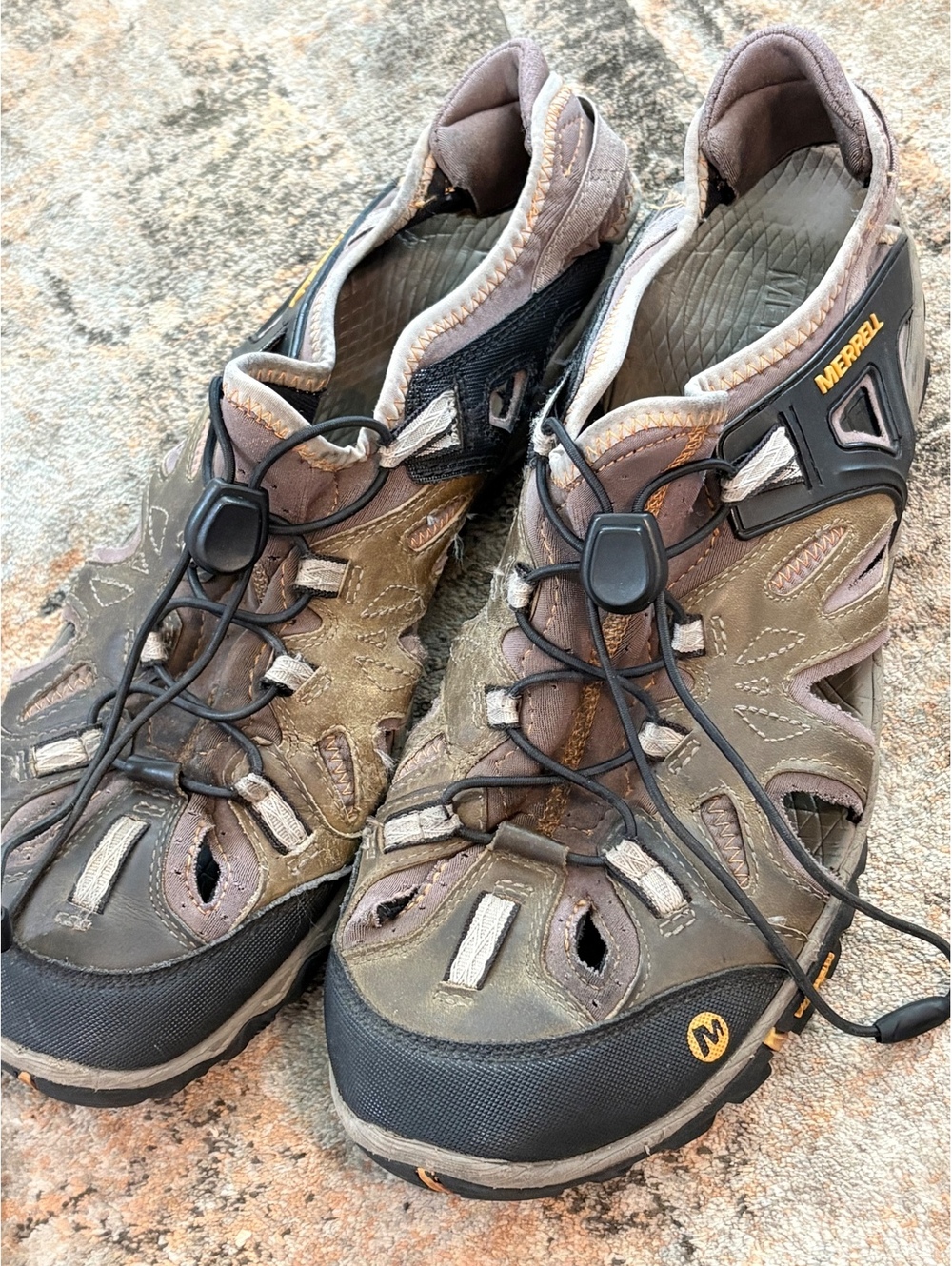 Merrell Men's All Out Blaze Sieve Hiking Water Shoes Brindle Brown Size 12